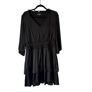 Sam Edelman black tiered mini dress
